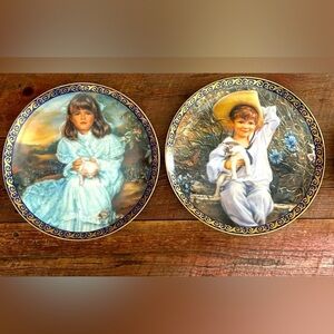 SANDRA KUCK  La Belle And La Beau LARGE Plates THE PREMIER COLLECTION set of 2